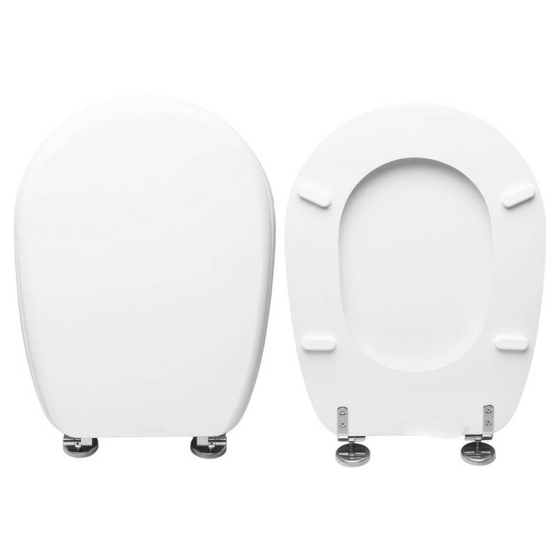 Copriwater In Legno Verniciato Per Ideal Standard Liuto - Bianco, Con Cerniera Metallica Regolabile - Foto 9