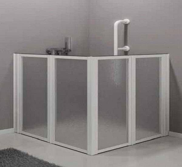 BOX DOCCIA A SCOMPARSA 70X90XH90 ANTE A SOFFIETTO IN ACRILICO PROFILO  BIANCO | Ceramica Tulipano
