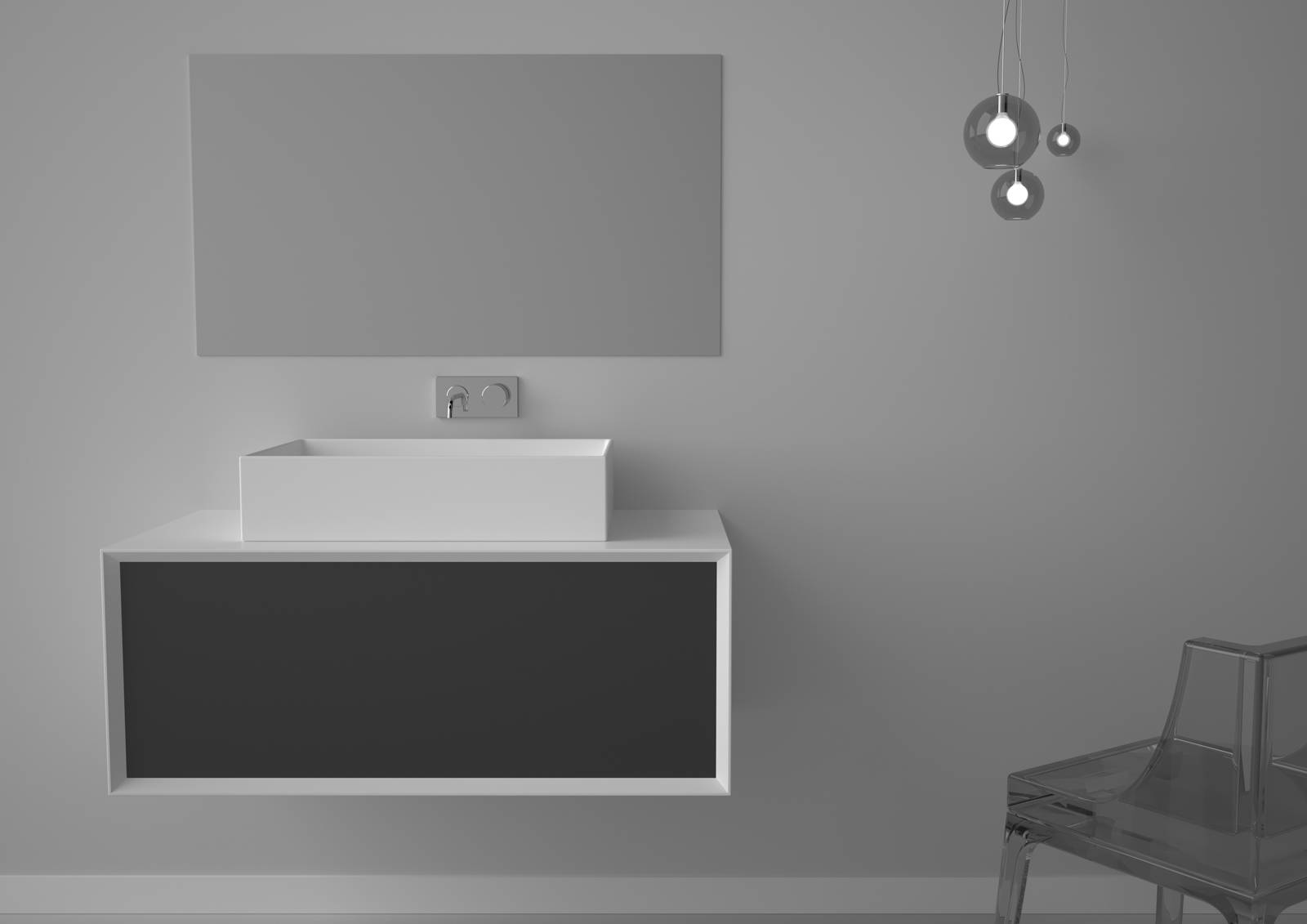 Mobiletto Da Bagno Con Specchio Rotondo LED 54x54cm - Bianco, 2 Ante, USB, Resistente All'umidità - Foto 3