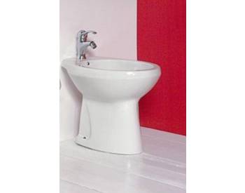 Bidet Donatello New a terra distanziati cm. 52x37 bianco lucido