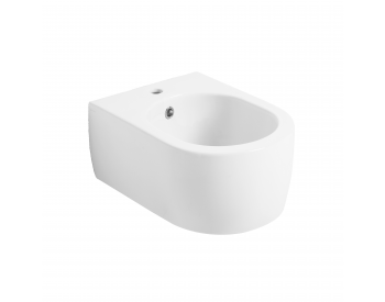 BIDET SOSPESO MONOFORO SALVASPAZIO 50X36 IN CERAMICA BIANCO LUCIDO