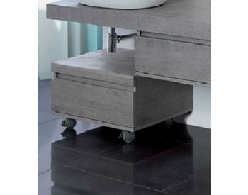 Cassettiera Shelf piano sospeso cm 120 grigio cemento