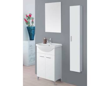 Mobile bagno a terra salvaspazio S40 Bianco - L.50