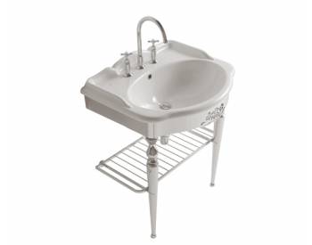 PAESTUM COMPOSIZIONE LAVABO 71X58 COMPLETO DI STRUTTURA A TERRA IN CERAMICA