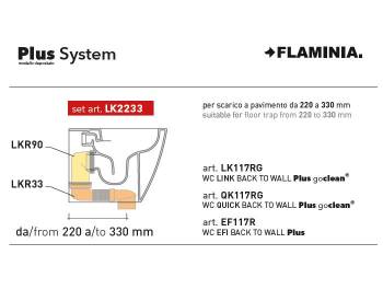 KIT PER SCARICO PARETE H18 cm FLAMINIA