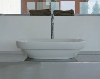 LAVABO GENESIS APPOGGIO 60x40 SENZA FORO BIANCO