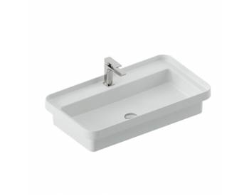 LAVABO FUORI APPOGGIO/INCASSO/PER STRUTTURA 80X45 MONOFORO BIANCO