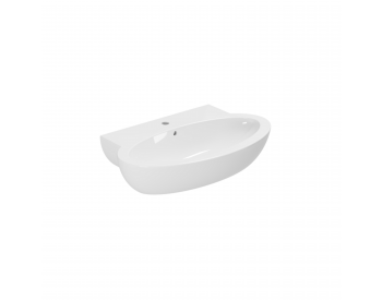 Lavabo Comoda sospeso 80x50 monoforo bianco lucido