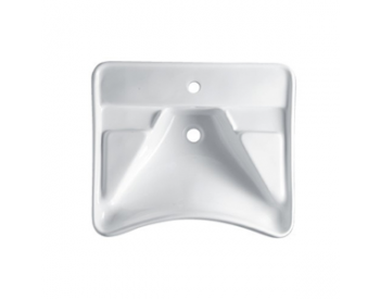 LAVABO DISABILI CONFORT ERGONOMICO 66X56 5 MONOFORO BIANCO