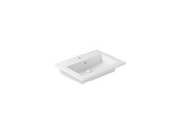 LAVABO EDEN SOSPESO INCASSO SOPRAPIANO 61X46 h13 5 MONOFORO BIANCO