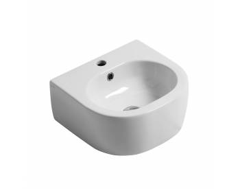 LAVABO FLO APPOGGIO/SOSPESO SALVASPAZIO 40X37 MONOFORO BIANCO