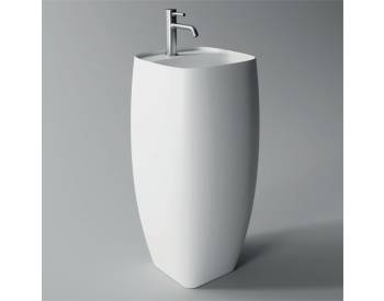 LAVABO NUR FREESTANDING SCARICO A PARETE 45X40 BIANCO