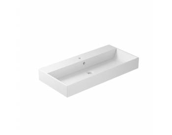 LAVABO PLUS DESIGN SOSPESO APPOGGIO 100X48 h16 5 MONOFORO BIANCO