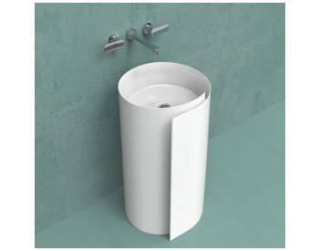 LAVABO MONOROLL FREESTANDING A PARETE BIANCO