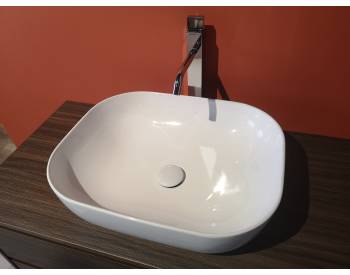 LAVABO PRINCE APPOGGIO 51x39 5 SENZA FORO BIANCO