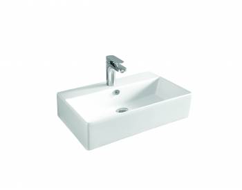 Lavabo Quadro sospeso/appoggio cm 50x27 bianco