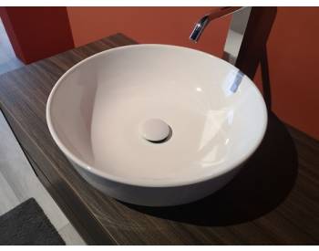 Lavabo appoggio Smile 41,5 dia. tondo in ceramica bianco