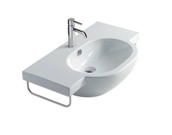 LAVABO M2 SOSPESO 85X48 h17 MONOFORO BIANCO