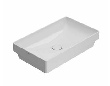 LAVABO T-EDGE INCASSO 61X37 SENZA FORO BIANCO