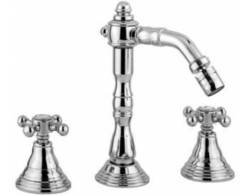 Miscelatore bidet 3 fori Belinda cromo con piletta