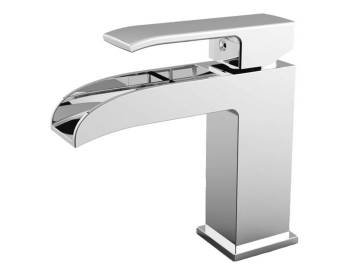 Miscelatore lavabo a cascata Level cromo senza scarico