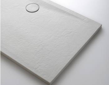 Piatto doccia Pietraceramica in ceramica h.4 sottile quadrato cm. 70x120 bianco opaco