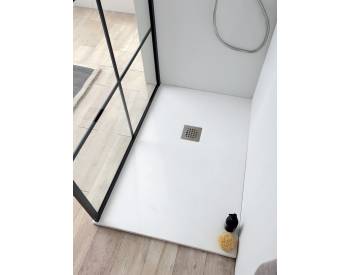 Piatto doccia Plan in marmoresina h.2,8 rettangolare cm. 70x100 bianco