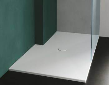 Piatto doccia Uniko in ceramica h.3 sottile quadrato cm. 100x100 bianco opaco