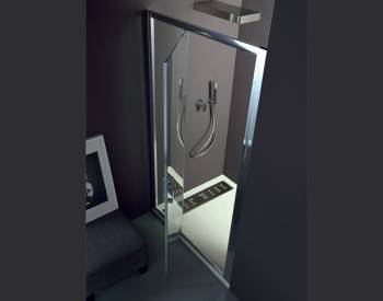 Porta doccia battente con anticalcare FPB40 cm 110