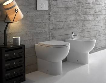 Sanitari a terra multi filomuro 4All cm 54x36 con copriwater a discesa rallentata