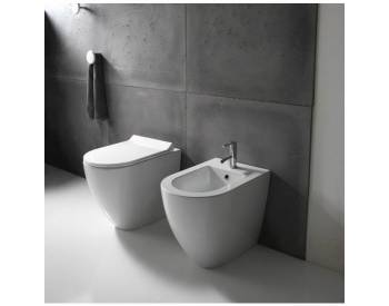 DREAM 56 COMPOSIZIONE SANITARI SENZA BRIDA FILOMURO CON COPRIVASO SLIM STANDARD