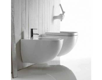 PLUS DESIGN COMPOSIZIONE SANITARI SOSPESI CON COPRIVASO TERMOINDURENTE SLIM SOFT