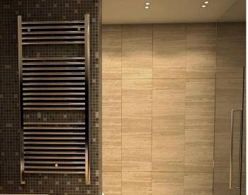 Scaldasalviette Ulisse idraulico mm. 1185x400 interasse mm. 352 in ottone cromo