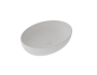 Lavabo Easy appoggio 55x42 ovale in ceramica bianco opaco