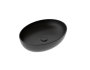 Lavabo Easy appoggio 55x42 ovale in ceramica nero opaco
