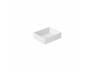 Lavabo Plus Design appoggio salvaspazio senza foro cm. 40x38 rettangolare bianco