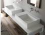 Lavabo Elegance sospeso/appoggio 65x45 con vasca sinistra monoforo in ceramica bianco lucido