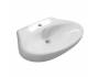 Lavabo Touch appoggio/sospeso 70x49,5 in ceramica bianco lucido